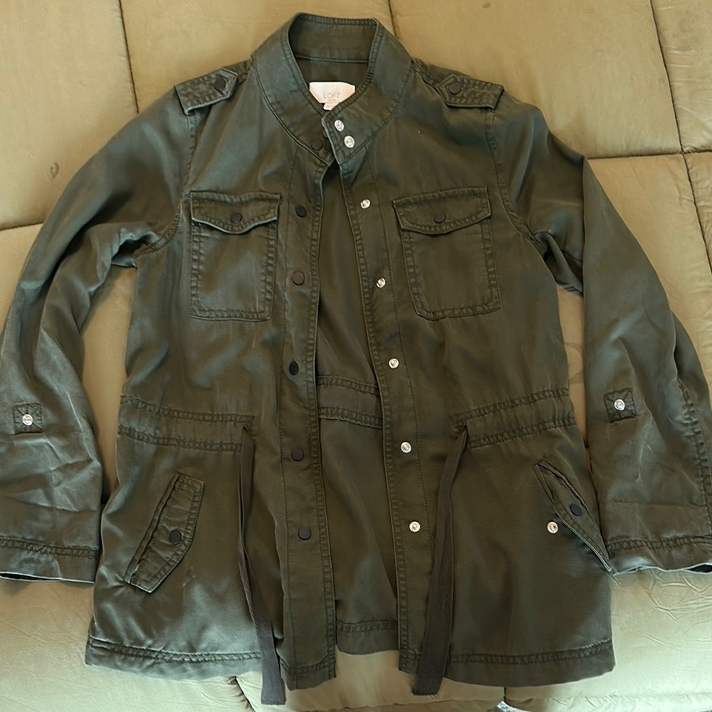 LOFT Dark Green Utility Jacket
